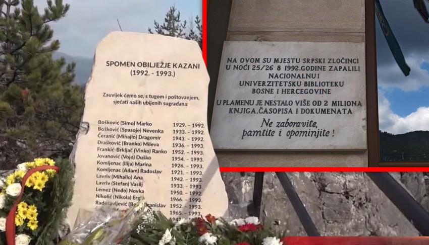 Spomen ploča na Kazanima