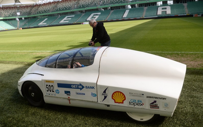 Pojazd zespołu SKAP 2 z Politechniki Warszawskiej. <br><br>fot. (mr) PAP/Bartłomiej Zborowski