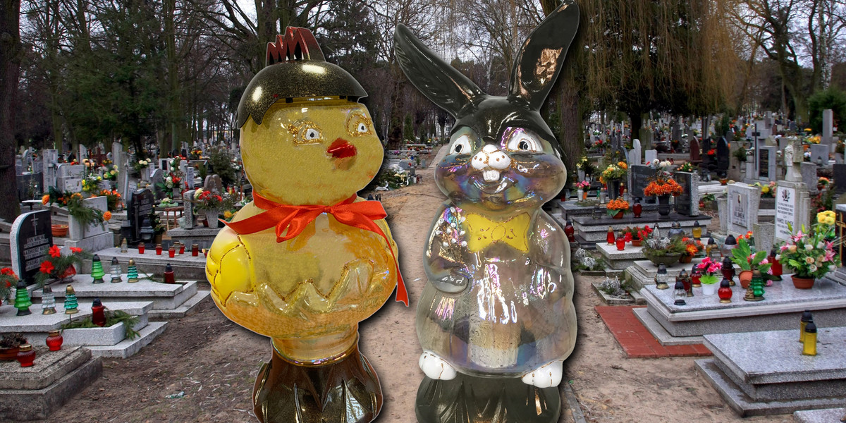 Cmentarna moda na Wielkanoc. Sprzedawcy chcą krocie za takie brzydactwa