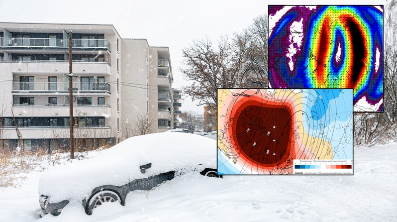 Wir polarny mocno osłabnie? Od jego kondycji zależy reszta zimy (mapy: ECMWF/meteociel.fr)