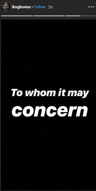 IK Ogbonna's post on social media that has gotten him in trouble with Tonto Dikeh [Instagram/IKOgbonna] 