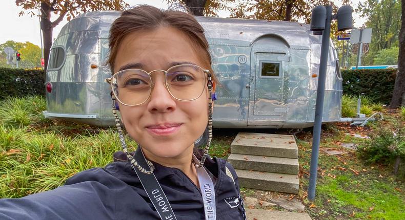 Insider's reporter stayed in a luxury Airstream trailer in Vienna while traveling by train through Europe.Joey Hadden/Insider