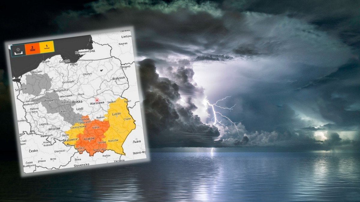 Prognoza pogody. Nocą silne opady i burze. Alerty pogodowe w kilku regionach