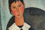 Amedeo Modigliani, ,,Elvira z białym kołnierzykiem , 1917/18