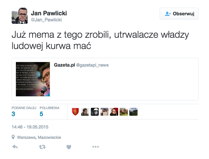 Wstyd! Tak bluzga nowy szef TVP1!