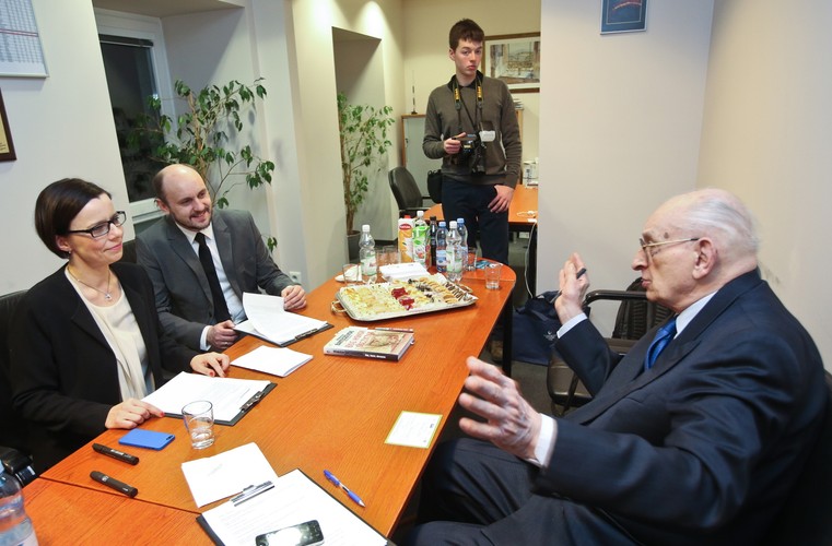 Spotkanie zorganizowane z okazji 92. urodzin prof. Władysława Bartoszewskiego