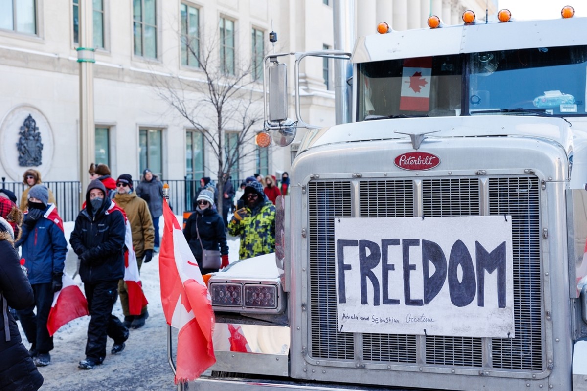 Kanada. Protest w Ottawie