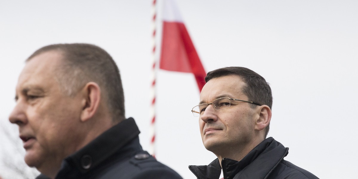 Mateusz Morawiecki i Marian Banaś, szef KAS (Krajowej Administracji Skarbowej)