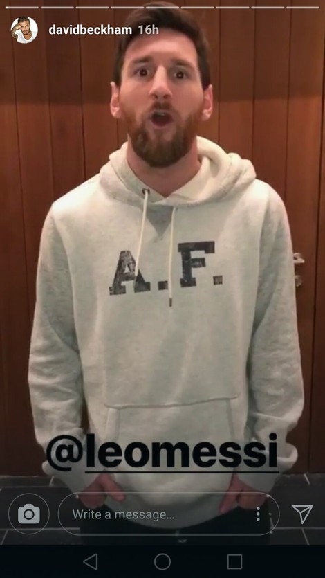 Lionel Mesi čestita Bekamu