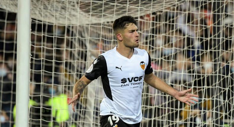 Hugo Duro scored Valencia's equaliser in a 1-1 draw with Athletic Bilbao at San Mames on Thursday. Creator: Jose Jordan