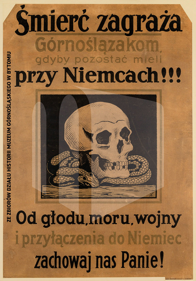 Plakat z okresu działalności plebiscytowej