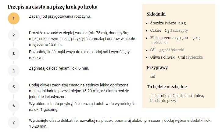 Przepis na ciasto na pizzę - FajneGotowanie.pl