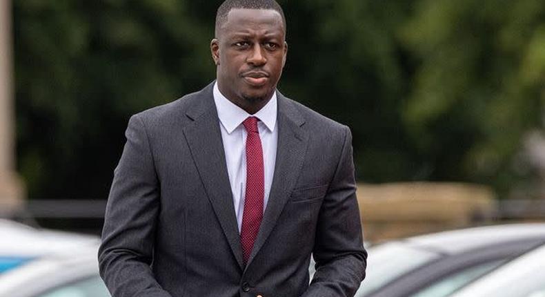 Benjamin Mendy à l'entrée du tribunal 