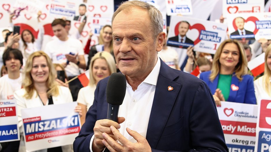 Donald Tusk zaatakował kandydata Prawa i Sprawiedliwości na prezydenta Krakowa Łukasza Gibałę