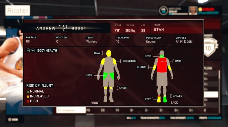 NBA 2K15 - system wyliczania kontuzji