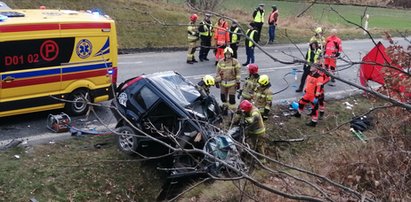 Koszmarny wypadek na Dolnym Śląsku. Zginęły trzy osoby [ZDJĘCIA]