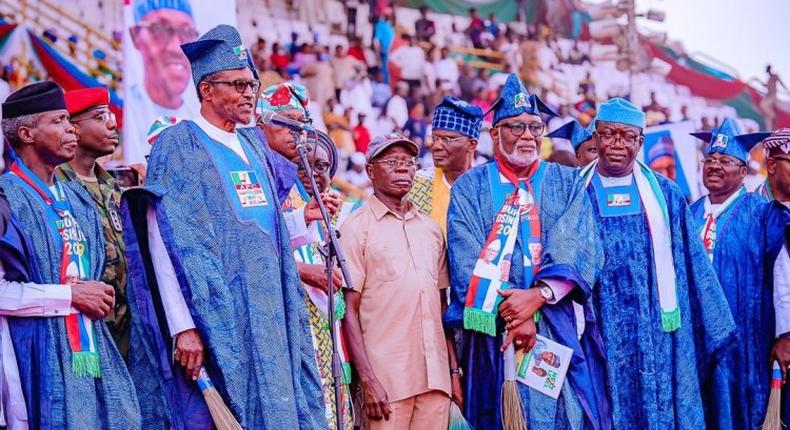 President Buhari at a rally in Ogun state on Monday, February 11, 2019