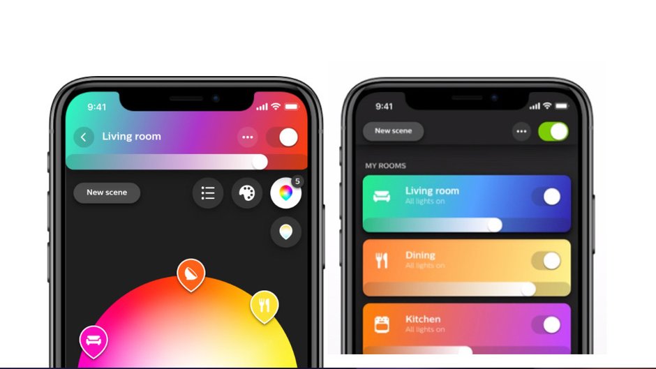 Philips Hue: aplikacja jest dostępna do obsługi mostka i Bluetooth, a co najważniejsze jest łatwa w użyciu