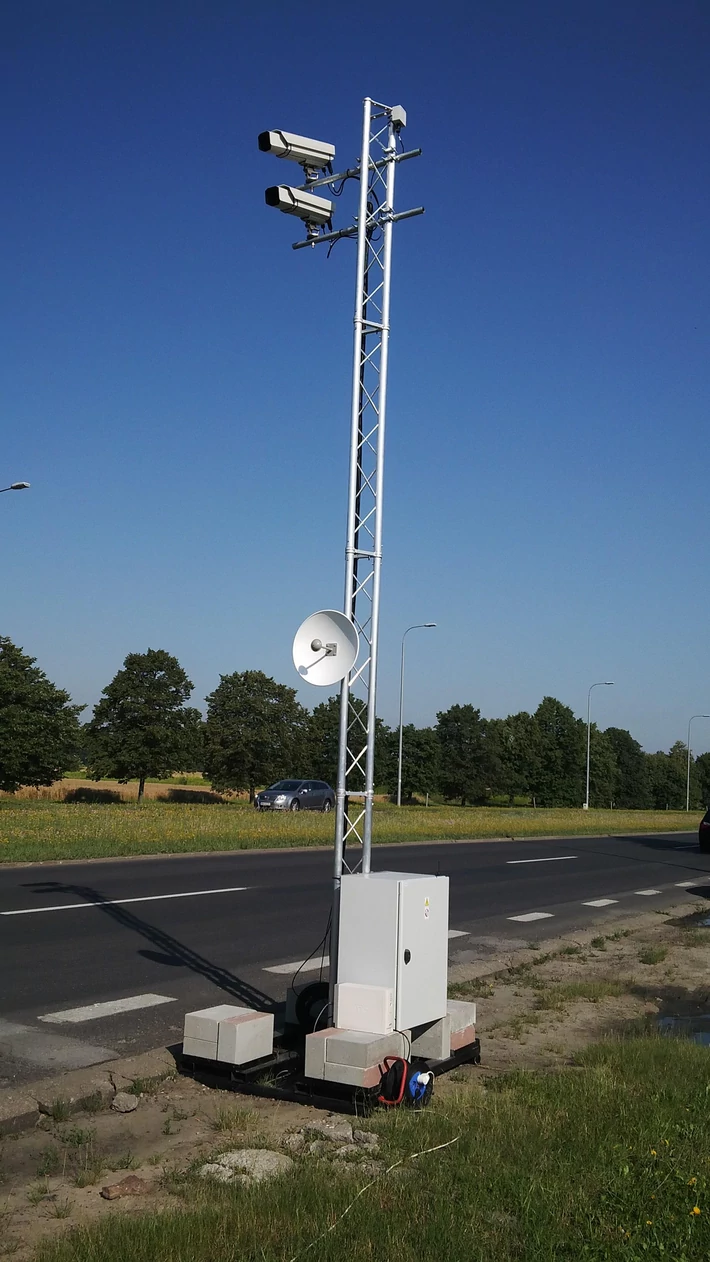 Test odcinkowego pomiaru prędkości na drodze z Powsina do Warszawy.