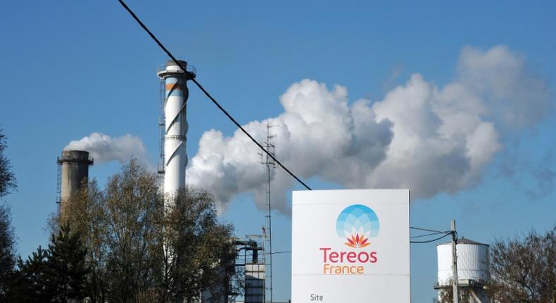 The entrance of French firm Tereos' sugar refinery in the French northern town of Lillers is seen in 2011