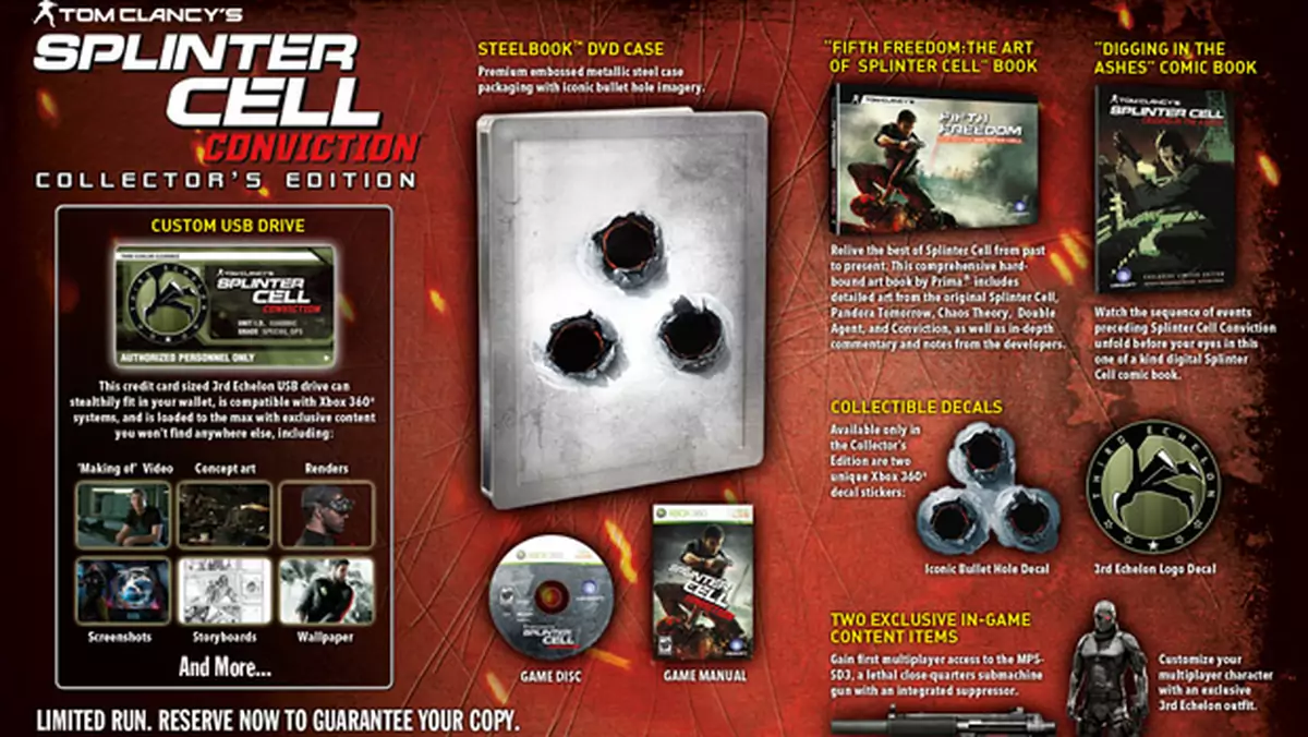 Splinter Cell: Conviction - zawartość Edycji Kolekcjonerskiej