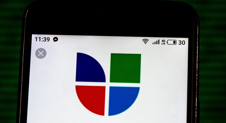 The Univision Television network logo.Igor Golovniov/SOPA Images/LightRocket via Getty Images