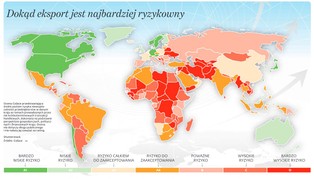 Oto kraje, do których eksport jest najbardziej ryzykowny [MAPA]