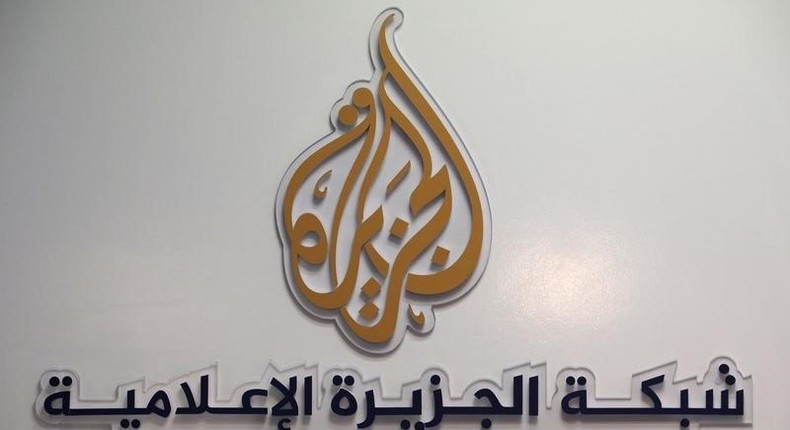 The logo of Al Jazeera Media Network. 
REUTERS/Eric Gaillard