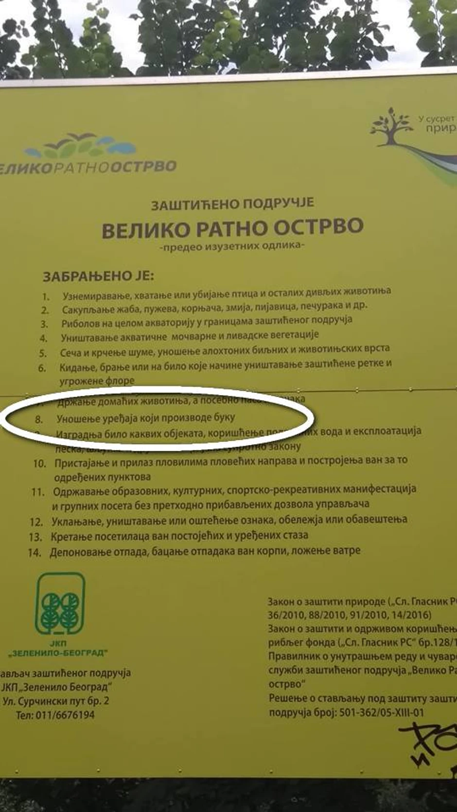 Spisak šta je sve zabranjeno...