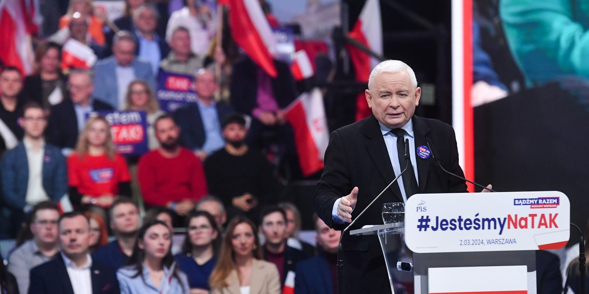 Prezes PiS Jarosław Kaczyński.