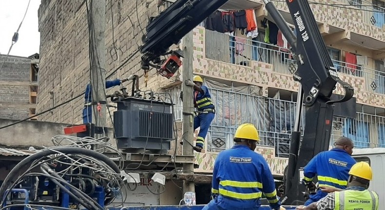 Kenya Power employees at work