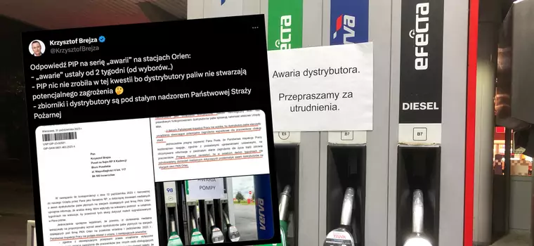 PIP tłumaczy awarie dystrybutorów na stacjach Orlenu. Argumenty są zadziwiające