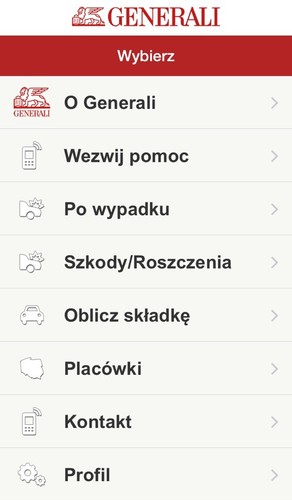 <strong>Generali Auto</strong><br /><br />

Aplikacja mobilna Generali pozwala kierowcom skalkulować wysokość składki ubezpieczeniowej oraz jego szacunkową wycenę za pomocą zeskanowanego kodu z dowodu rejestracyjnego auta.<br /><br />

W razie kolizji lub wypadku aplikacja umożliwi szybkie wezwanie pomocy, podpowie jakie kroki należy przedsięwziąć, kiedy warto wezwać policję i jakie dokumenty przygotować w celu zgłoszenia szkody.<br /><br />

Klientom Generali aplikacja umożliwia zgłoszenie szkody, zarówno komunikacyjnej jak i majątkowej.<br /><br /> 

Formularz pozwala przesłać za pomocą telefonu wszystkie niezbędne dane wraz ze zdjęciami, potrzebne do wypłaty odszkodowania, co umożliwia wypłatę wybranych świadczeń w 24 godziny od zgłoszenia.  <br /><br />

Użytkownicy za pomocą aplikacji mogą również:<br /><br />

- zgłosić roszczenie osobowe z grupowych ubezpieczeń na życie (dotyczy roszczeń: Śmierci Rodzica, Śmierci Teścia, Urodzenia Dziecka) <br /><br />
    
- zapoznać się z ofertą produktową Generali<br /><br />
    
- znaleźć najbliższy oddział<br /><br />
    
- skontaktować się z Centrum Obsługi Klienta<br /><br />
