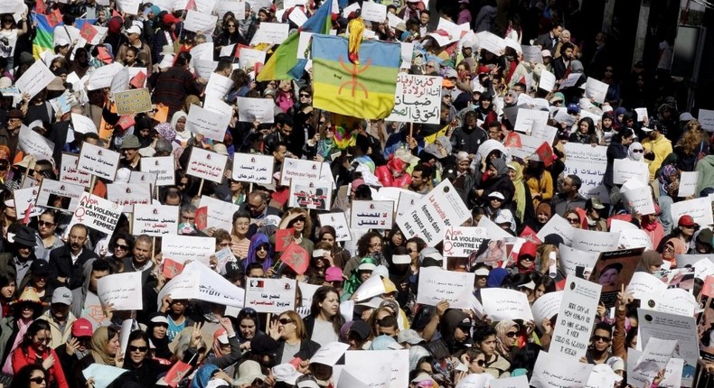 Women's protest in Morocco