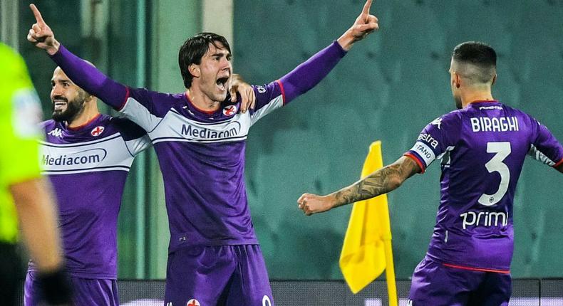 Dusan Vlahovic has scored 32 Serie A goals in 2021 for Fiorentina Creator: Filippo MONTEFORTE