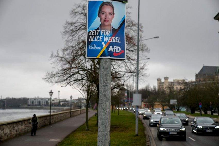 Izbori u Nemačkoj - izborni plakat AfD sa Alis Vajdel kao kandidatom za kancelara