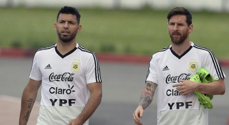 Argentina's Lionel Messi and Sergio Aguero have scored 104 interational goals between them