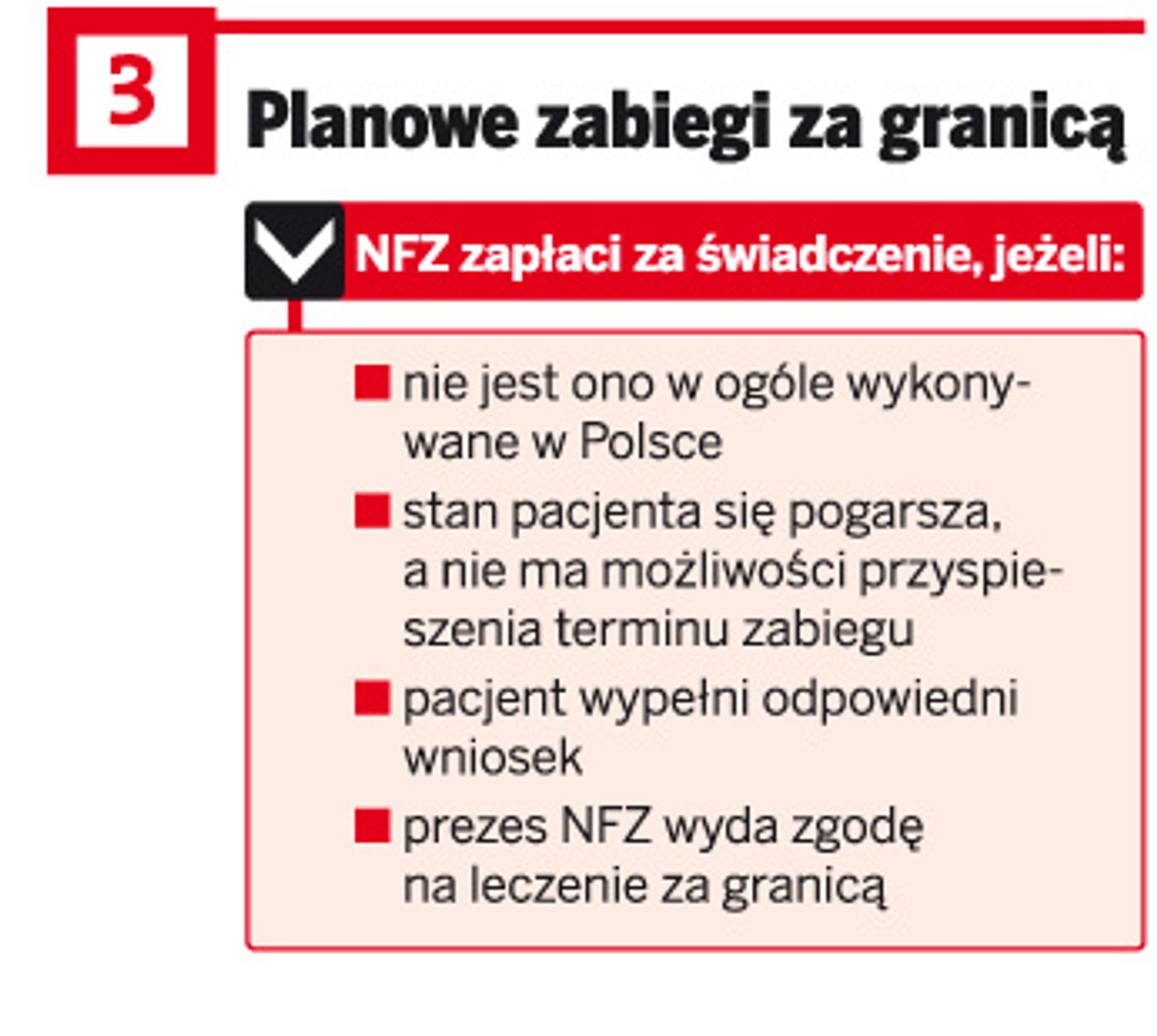 Planowane zabiegi za granicą