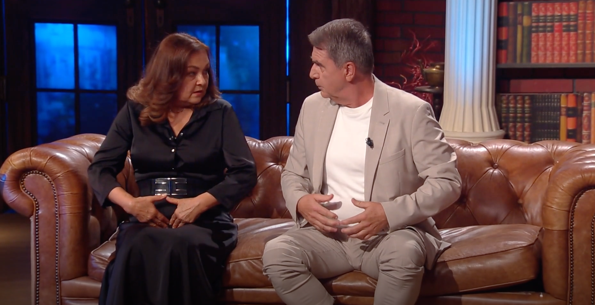 Dagmar Sanitrová v talkšou Neskoro večer.