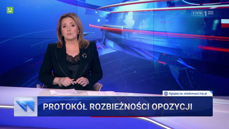 "Wiadomości" TVP atakują opozycję. Różnice programowe głównym celem TVP (screen)