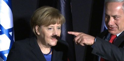 Kto przykleił Merkel wąsy?