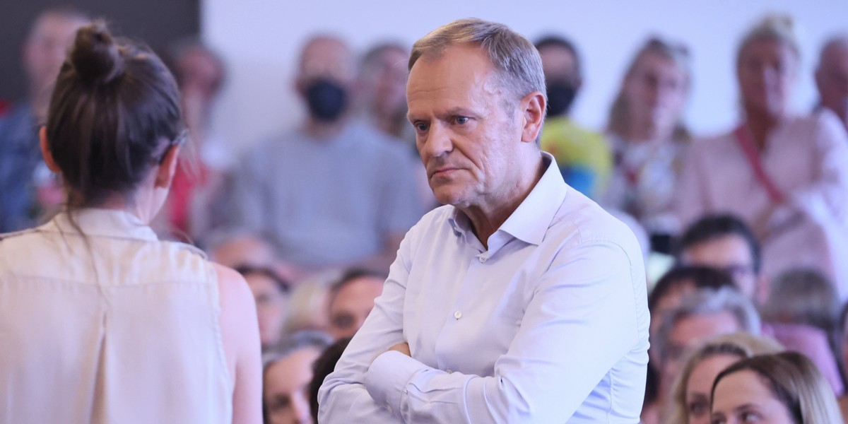 Donald Tusk na spotkaniu z wyborcami