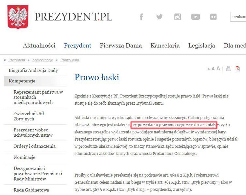 Ze strony prezydenta zniknęło jedno słowo. To nie przypadek