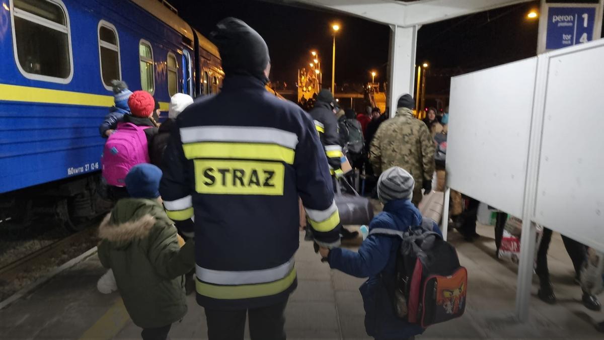 Kolejny pociąg z uchodźcami z Ukrainy dotarł do Sędziszowa