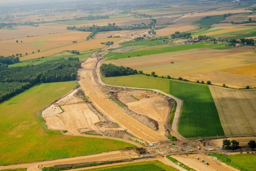 Tak budowa odcinka S5 Gniezno-Żnin wygląda z powietrza