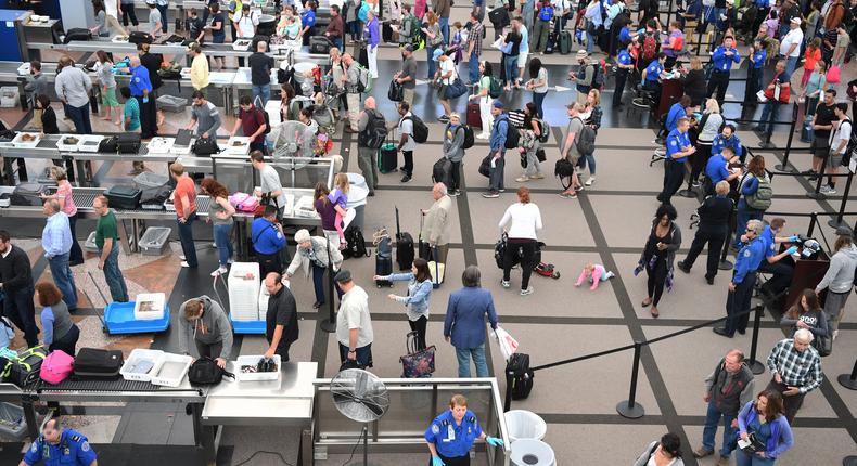 A government shutdown could cause significant delays and longer wait times for travelers at airports across the country, the White House warned last week. RJ Sangosti/The Denver Post via Getty Images