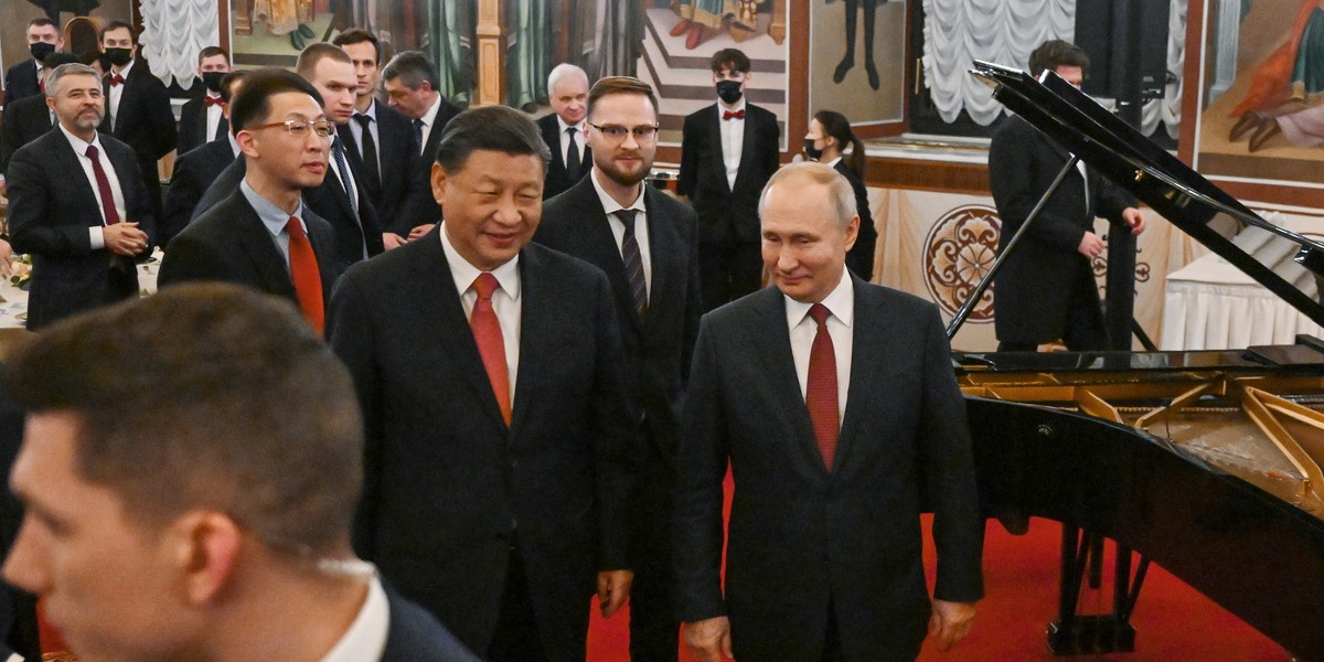 Xi Jinping oraz Władimir Putin