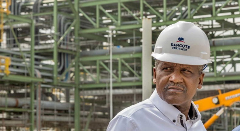 Aliko Dangote's refinery project has the capacity to produce 650,000 barrels per day.