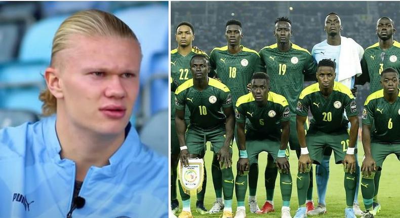 Erling Haaland prédit le succès du Sénégal à la Coupe du monde. Crédit : @CAF_Online Sky Sports / Twitter