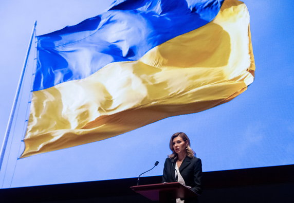 Ukraińska pierwsza dama Olena Zełenska przemawia do członków Kongresu na Capitol Hill w Waszyngtonie. 20.07.2022 r.